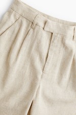 Dressy Linen-blend Shorts