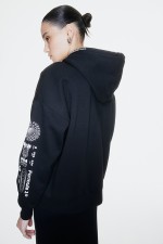 Oversized Hooded Jacket with Motif